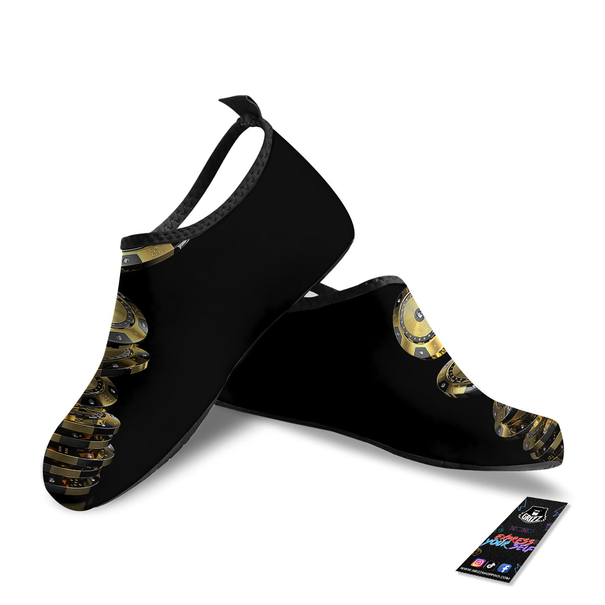 Casino Chips Poker Print Water Shoes-grizzshop