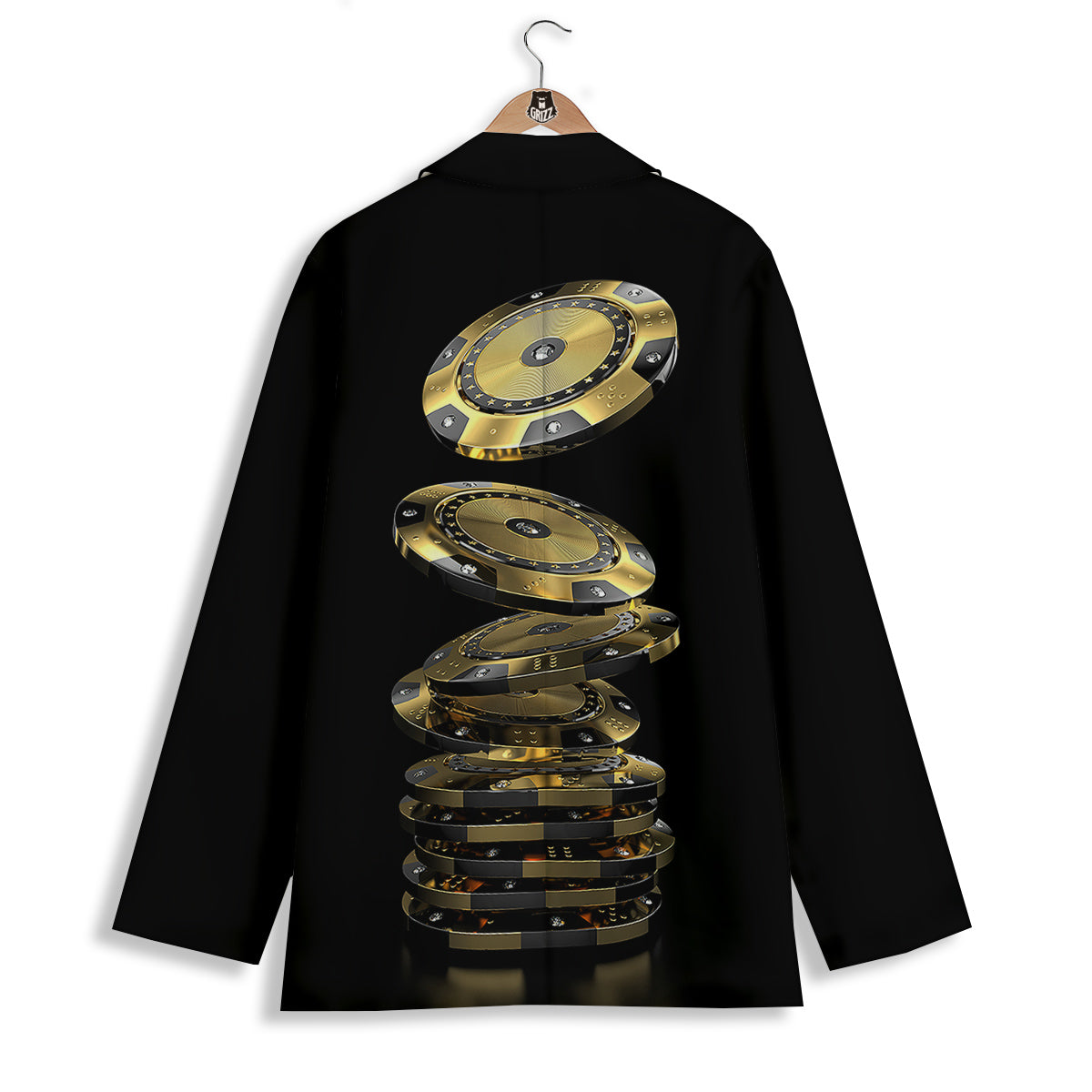 Casino Chips Poker Print Women's Blazer-grizzshop