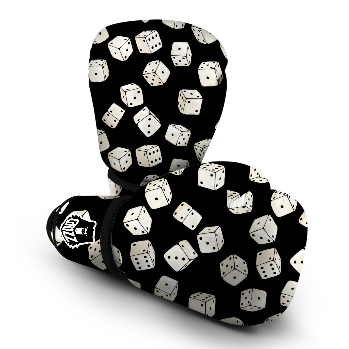 Casino Dice Pattern Print Boxing Gloves-grizzshop