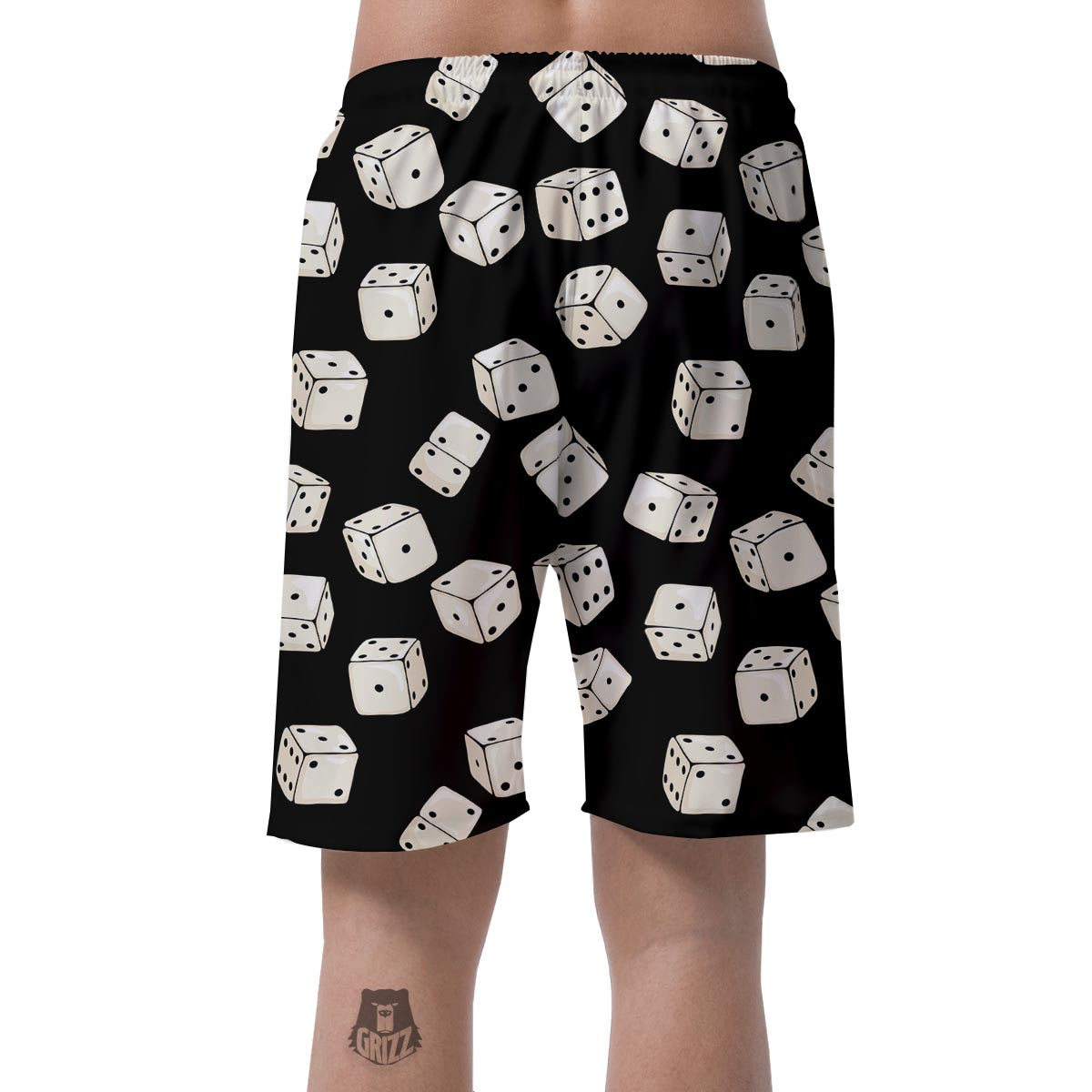 Casino Dice Pattern Print Men's Shorts-grizzshop