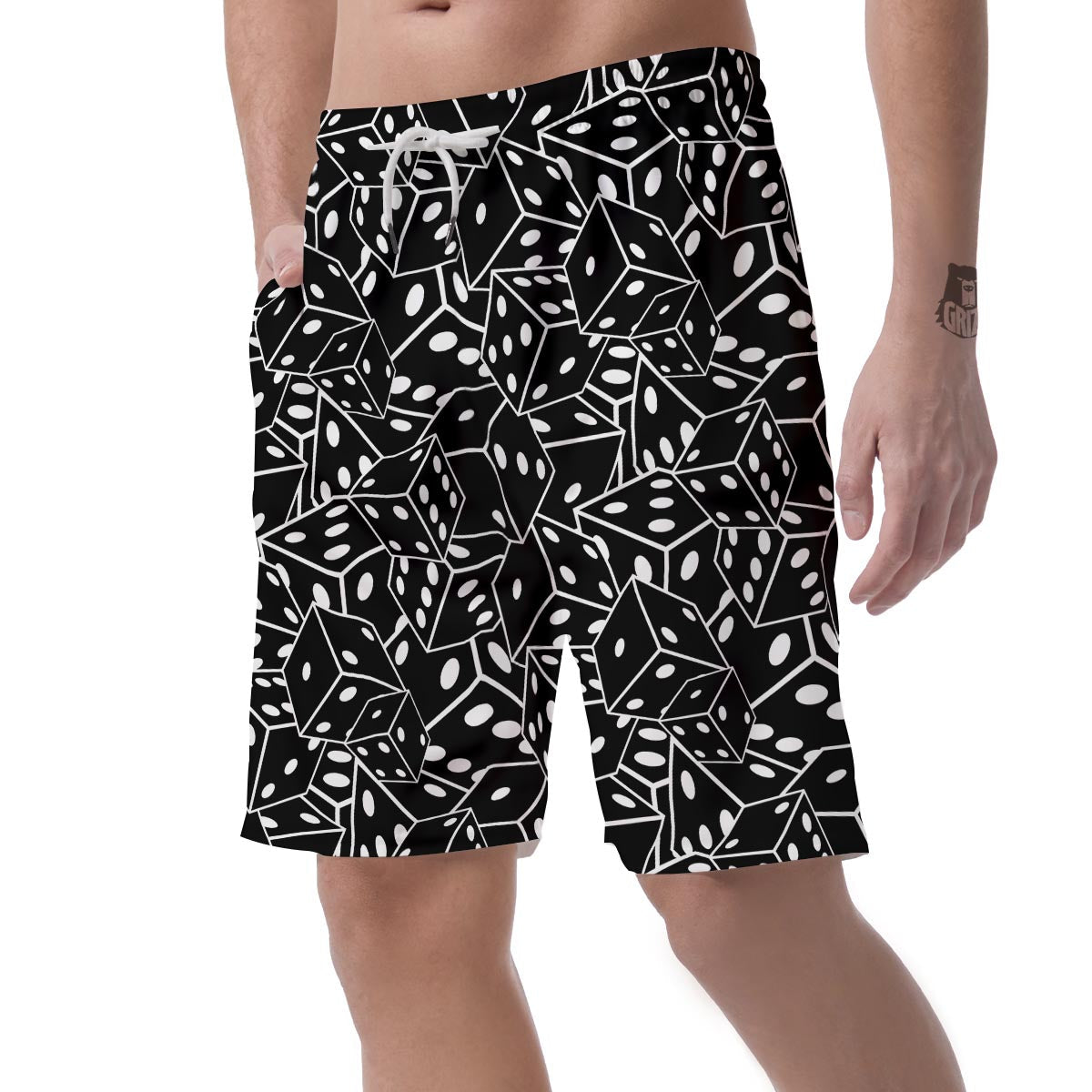 Casino Dice Print Pattern Men's Shorts-grizzshop