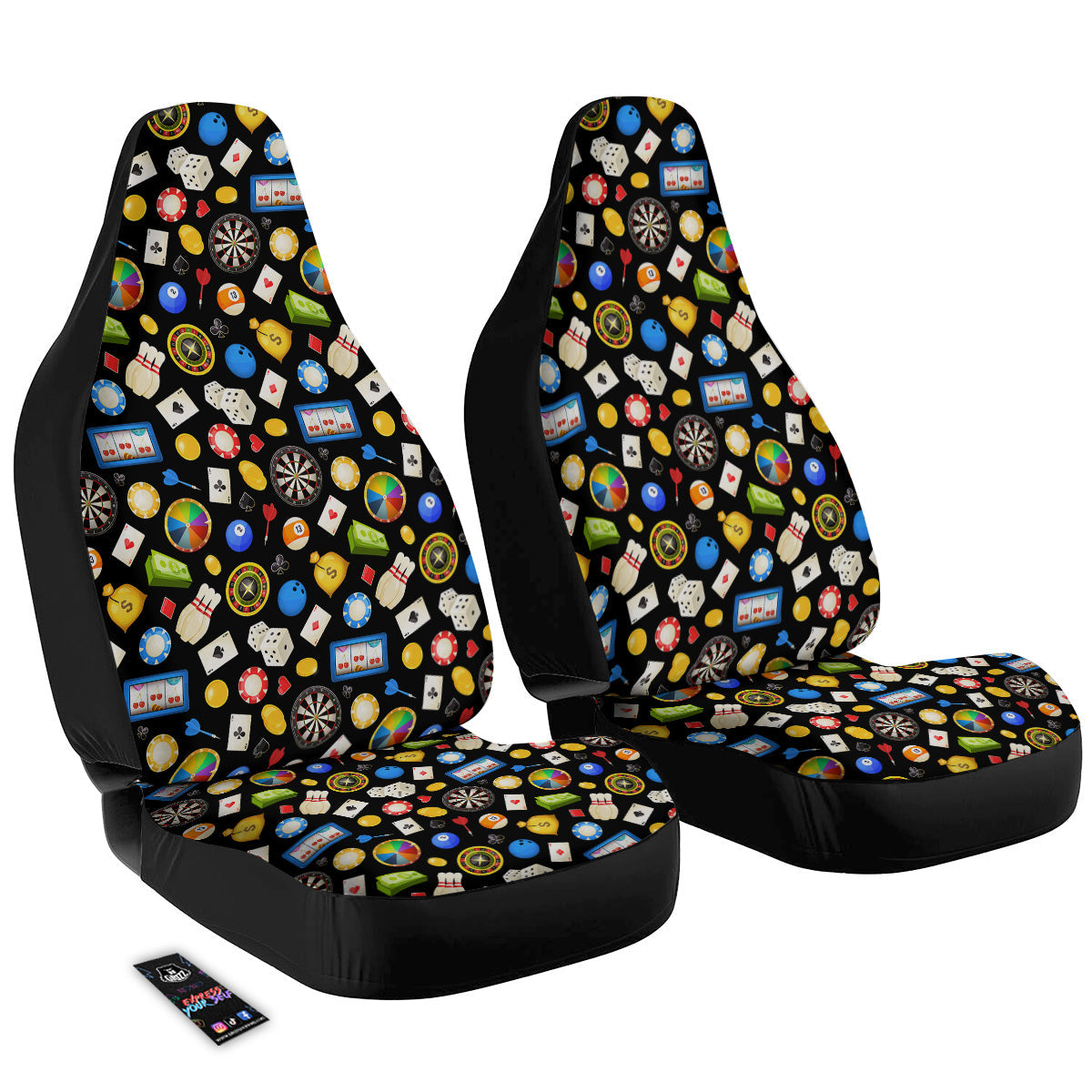 Casino Entertainments Print Pattern Car Seat Covers-grizzshop