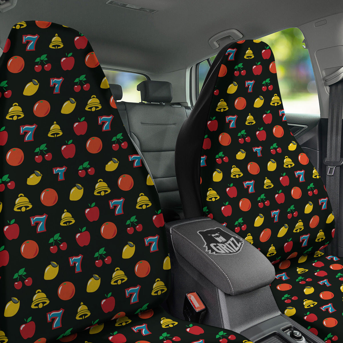 Casino Lucky Sevens Print Pattern Car Seat Covers-grizzshop