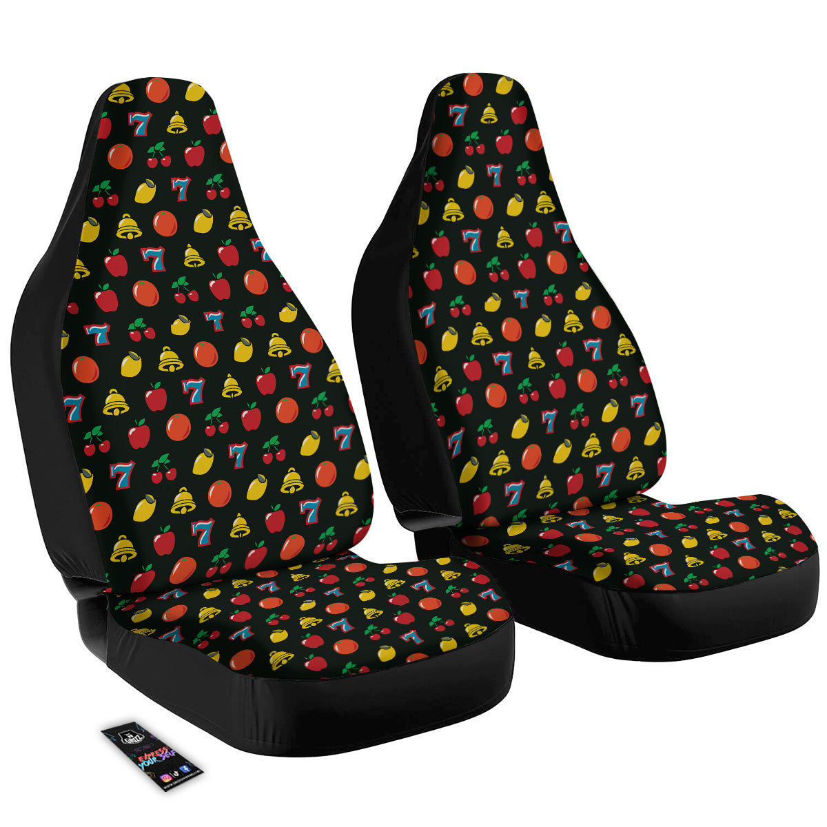 Casino Lucky Sevens Print Pattern Car Seat Covers-grizzshop