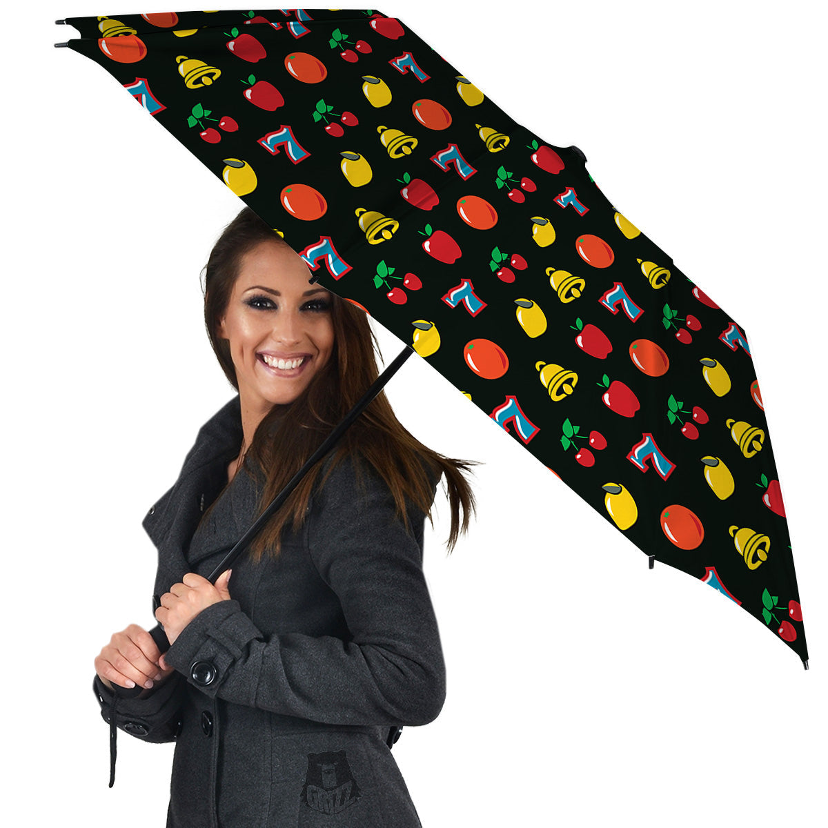 Casino Lucky Sevens Print Pattern Umbrella-grizzshop