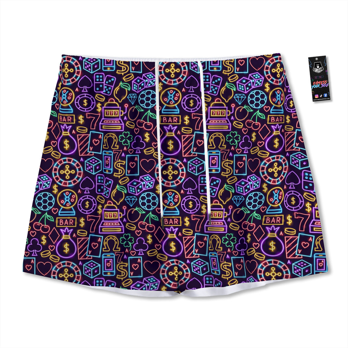 Floral And Frida Kahlo Print Mesh Shorts