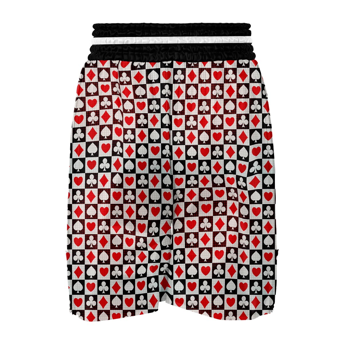 Casino Playing Card Poker Pattern Print Boxing Shorts-grizzshop