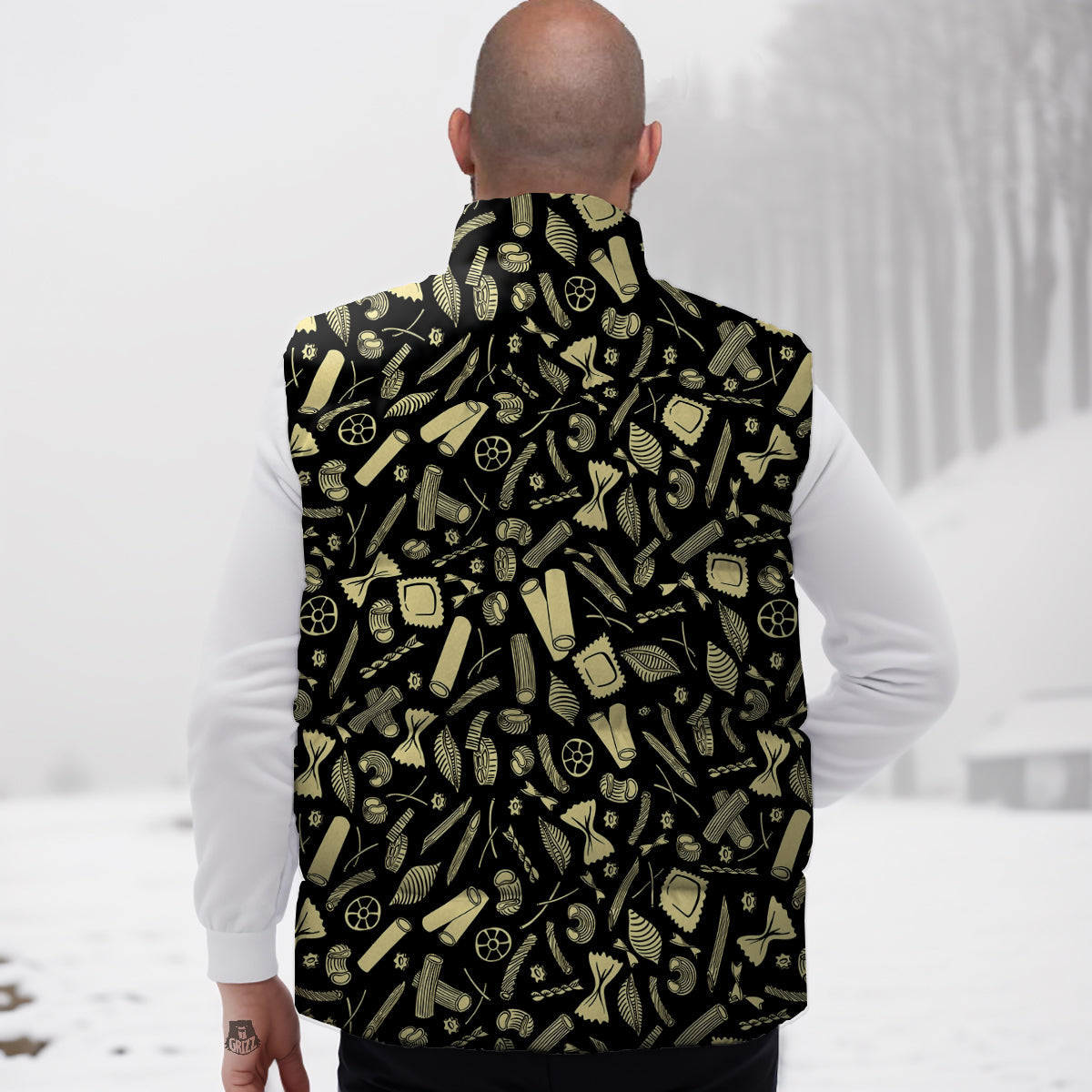 Casino Playing Card Poker Pattern Print Down Vest