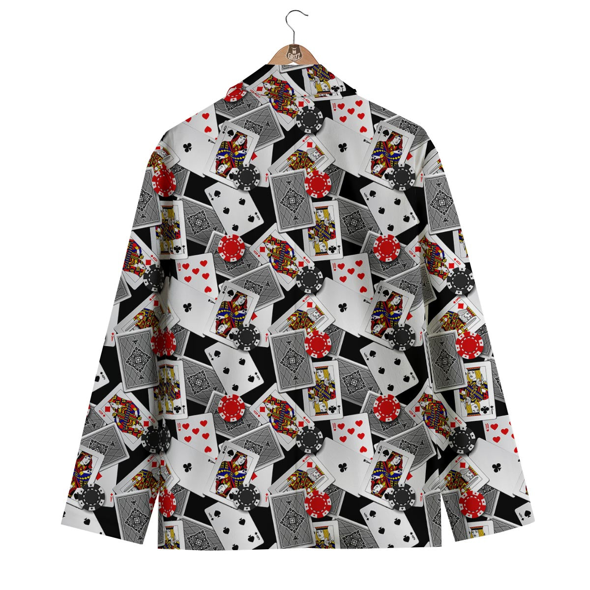Casino Poker Print Pattern Men's Blazer-grizzshop
