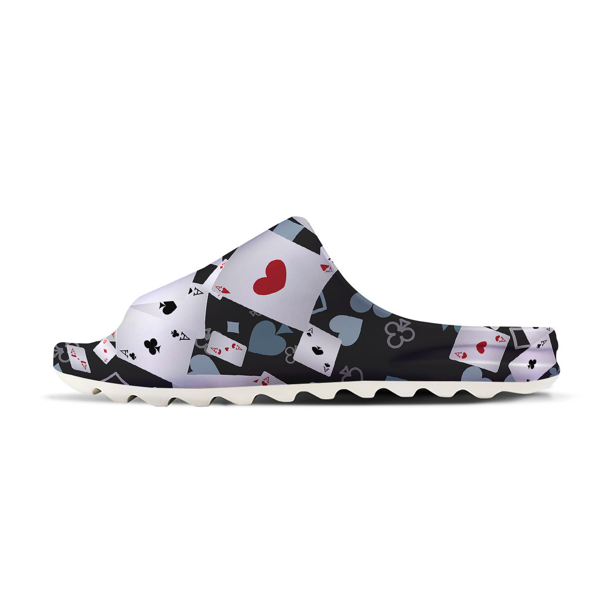 Casino Card Falling Print Sandals-grizzshop