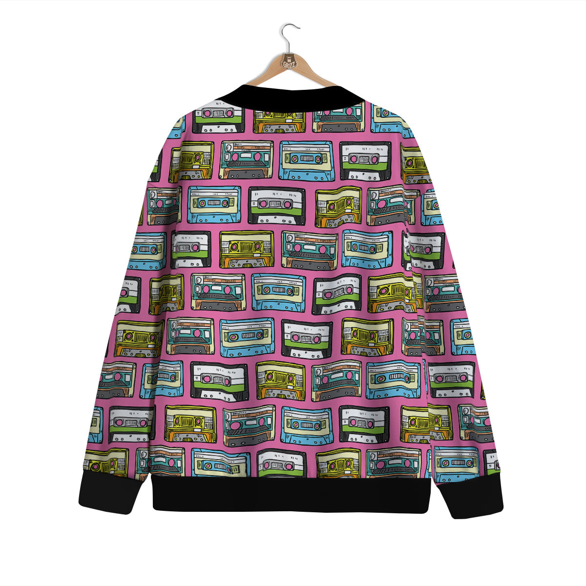 Cassette Drawing Print Pattern Cardigan-grizzshop