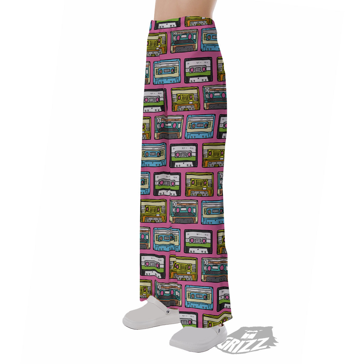 Cassette Drawing Print Pattern Pajama Pants-grizzshop