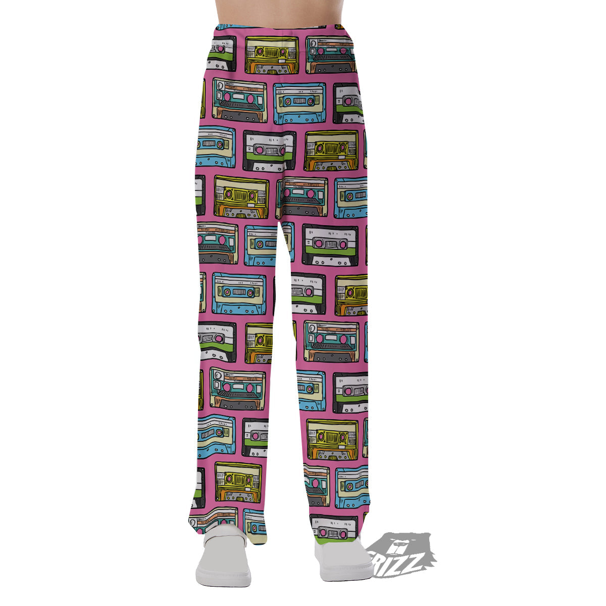 Cassette Drawing Print Pattern Pajama Pants-grizzshop