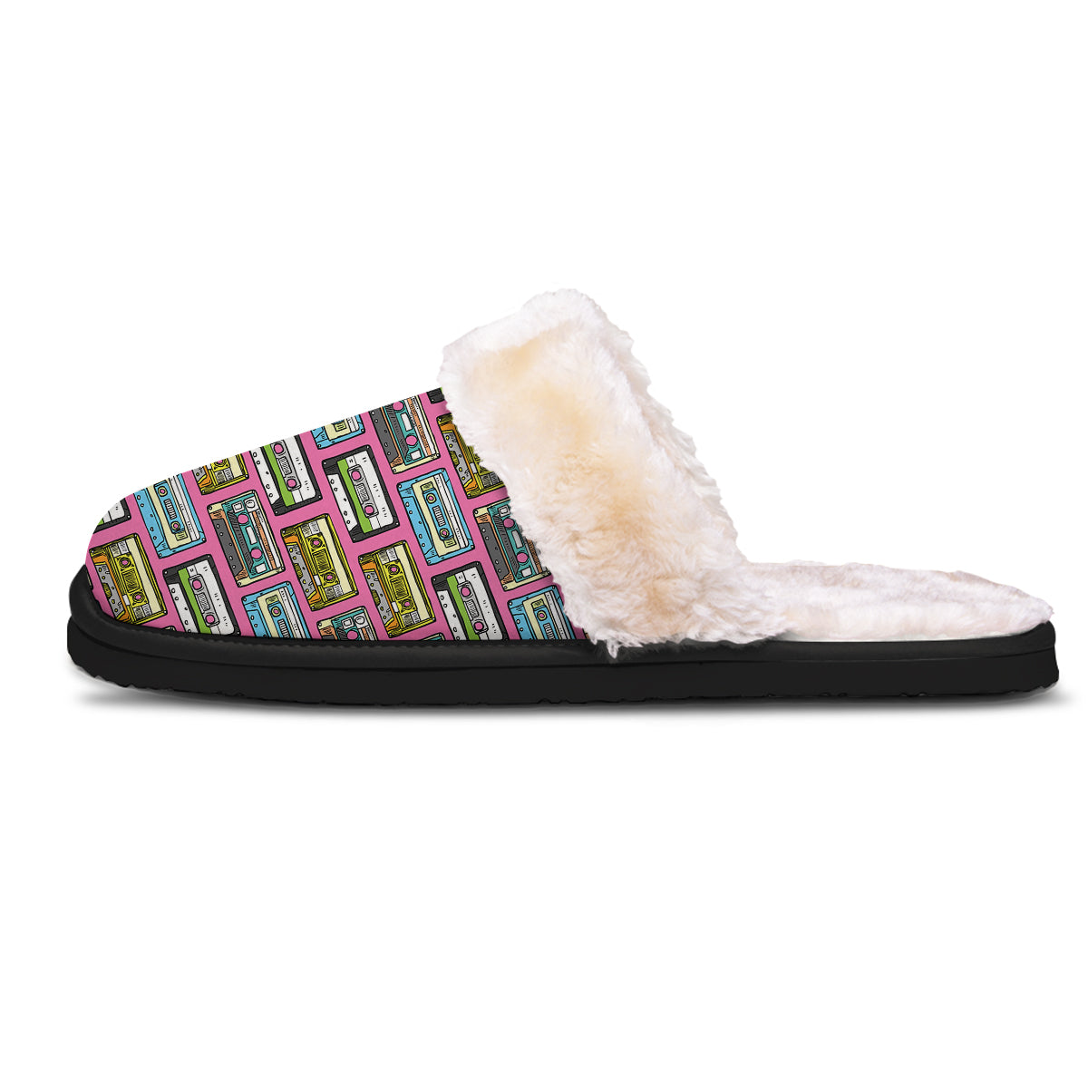 Cassette Drawing Print Pattern Slippers-grizzshop