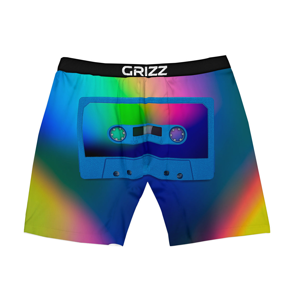 Cassette Tape Colorful Print Boxer Briefs-grizzshop