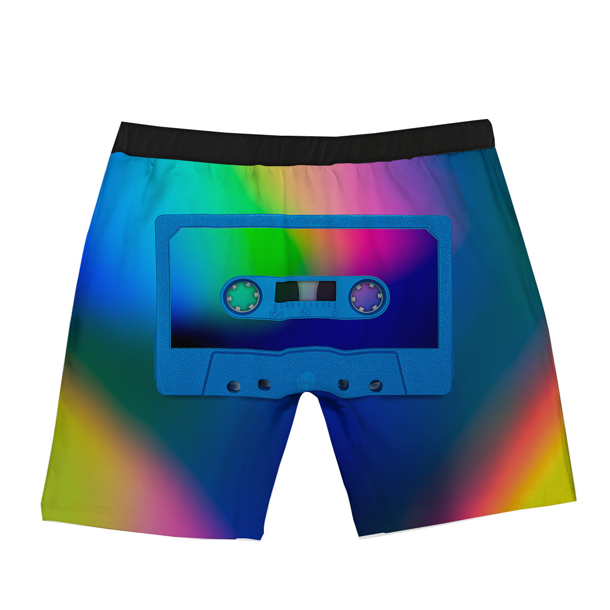 Cassette Tape Colorful Print Boxer Briefs-grizzshop