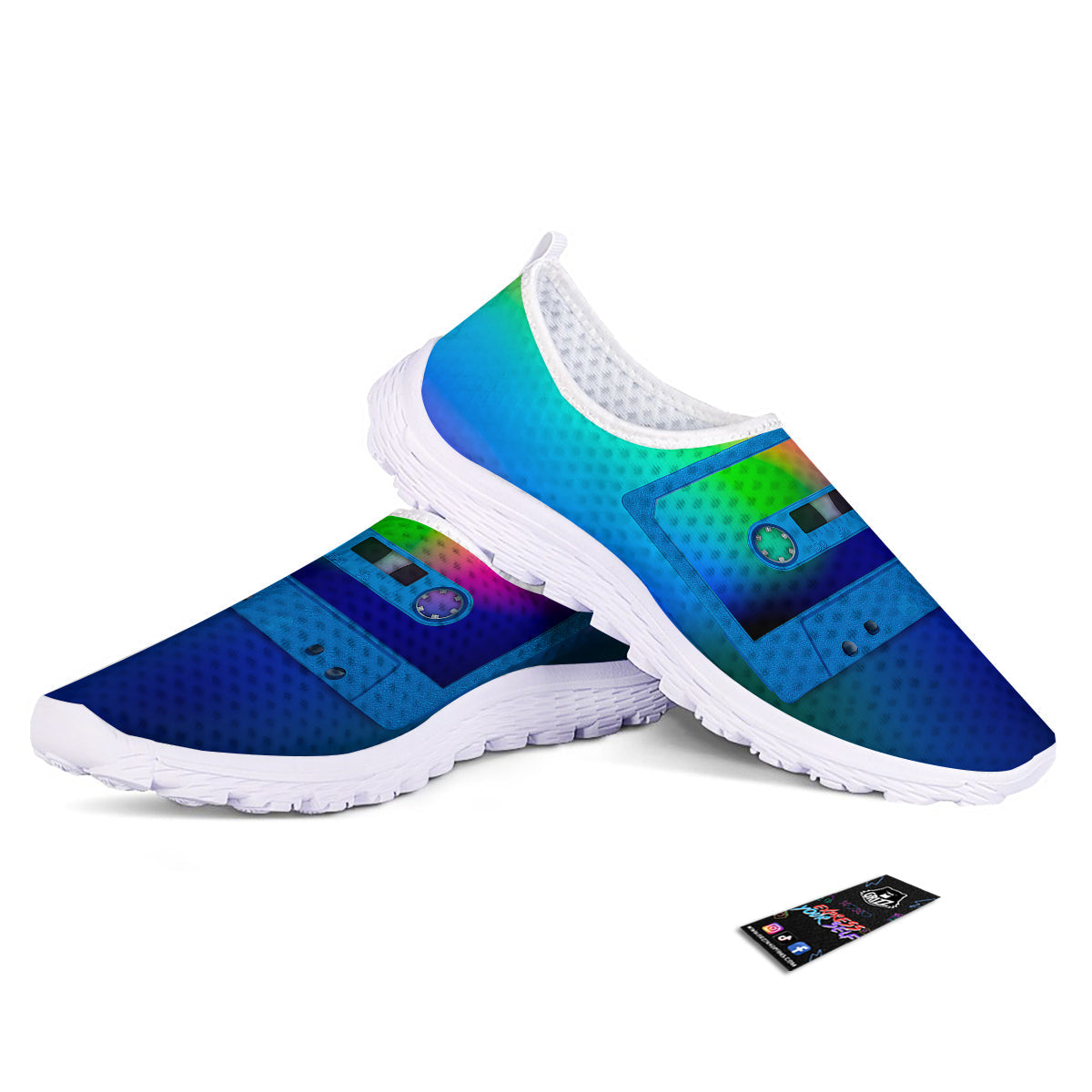 Cassette Tape Colorful Print Nurse Shoes-grizzshop