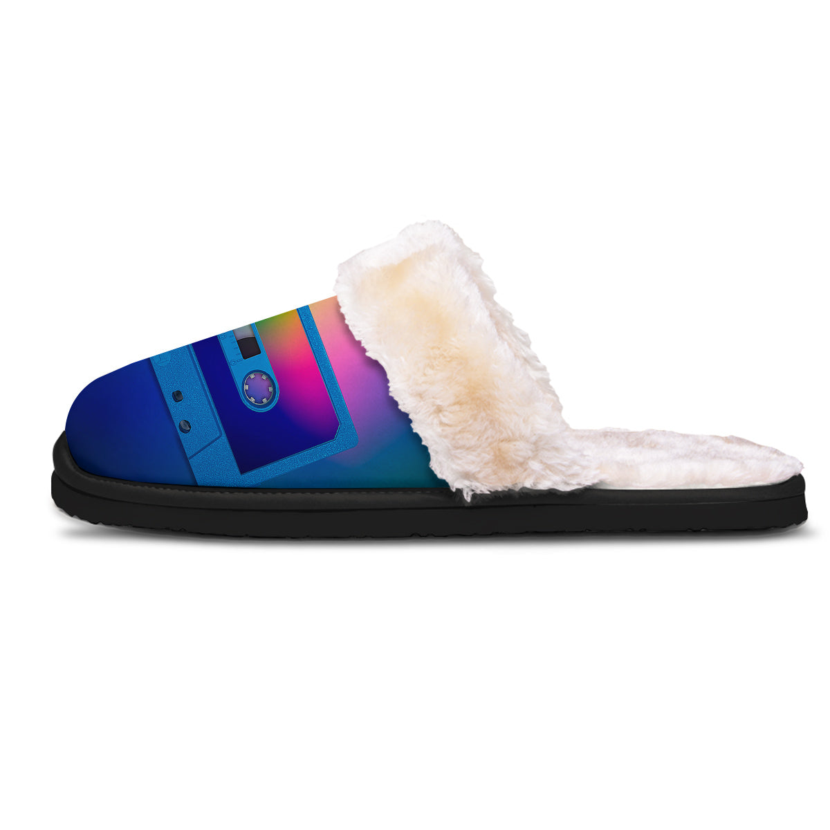 Cassette Tape Colorful Print Slippers-grizzshop