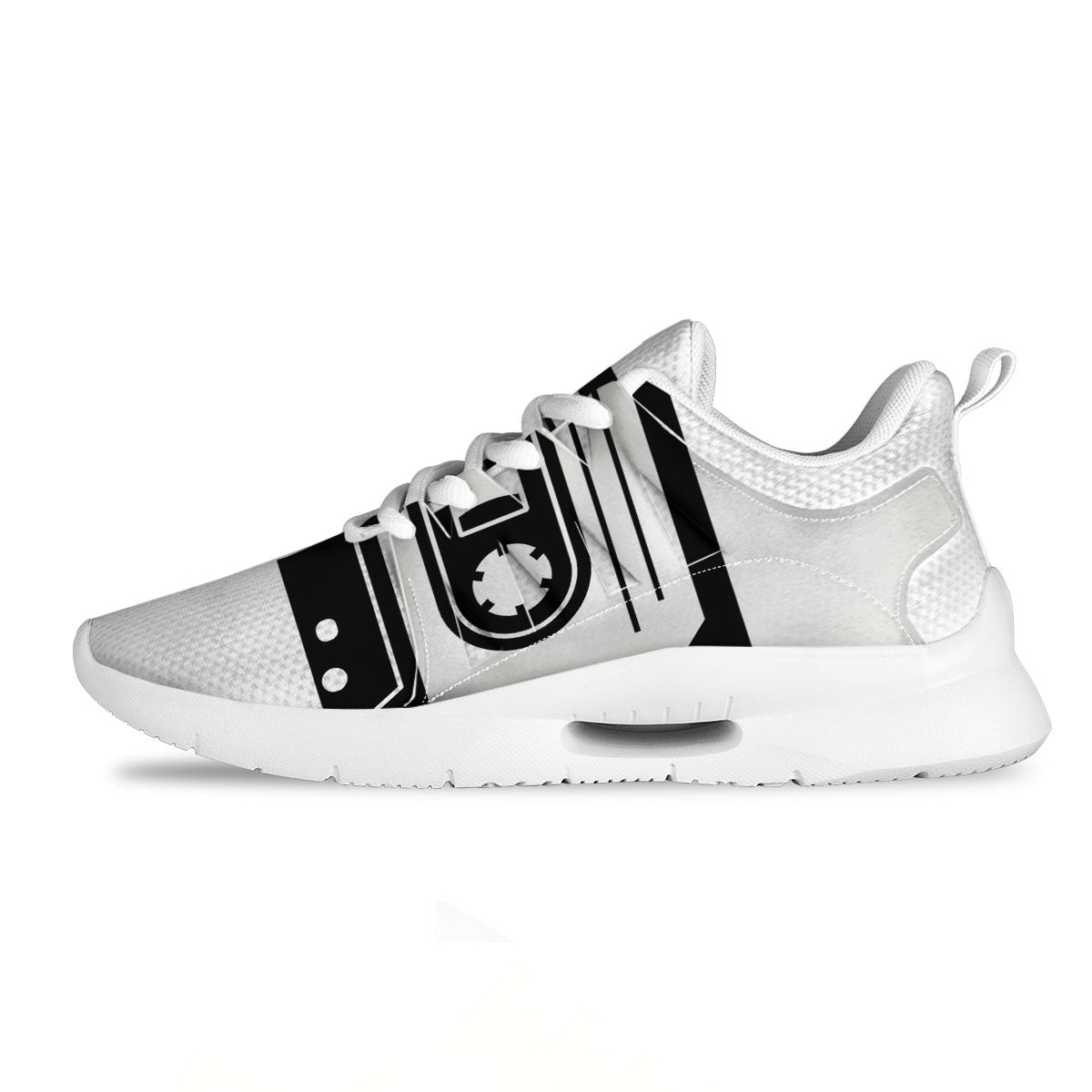 Cassette Tape White And Black Print Tennis Shoes-grizzshop