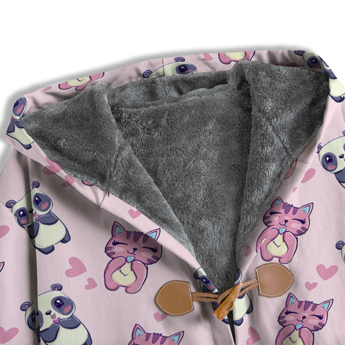 Cat And Panda Lover Print Pattern Men's Windbreaker Jacket-grizzshop