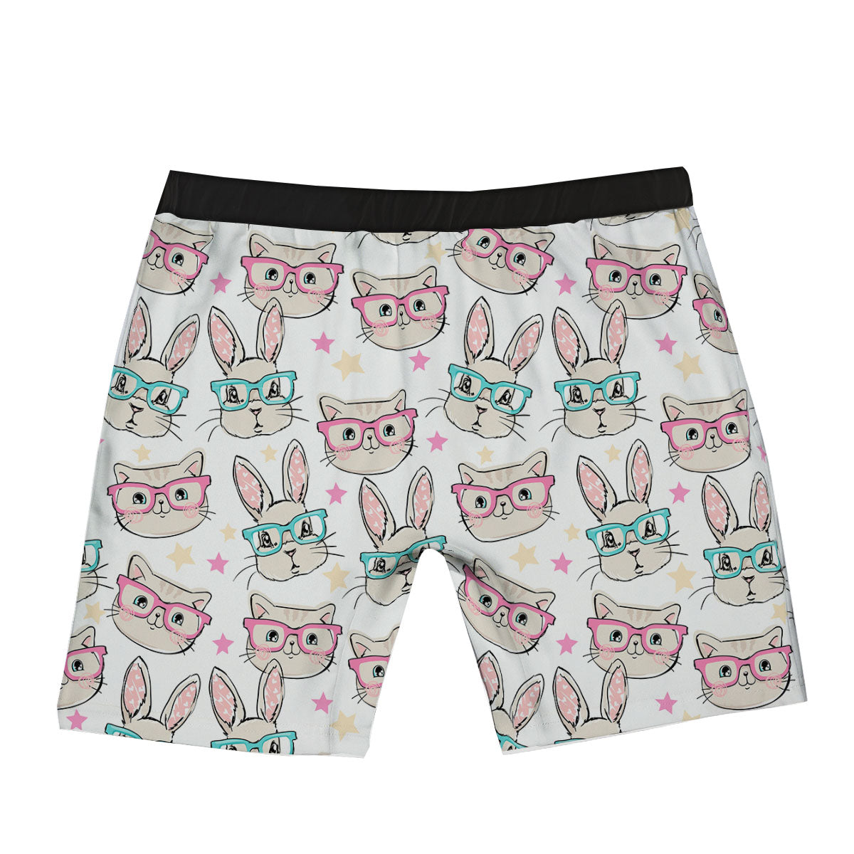 Cat And Rabbit Print Pattern Boxer Briefs-grizzshop