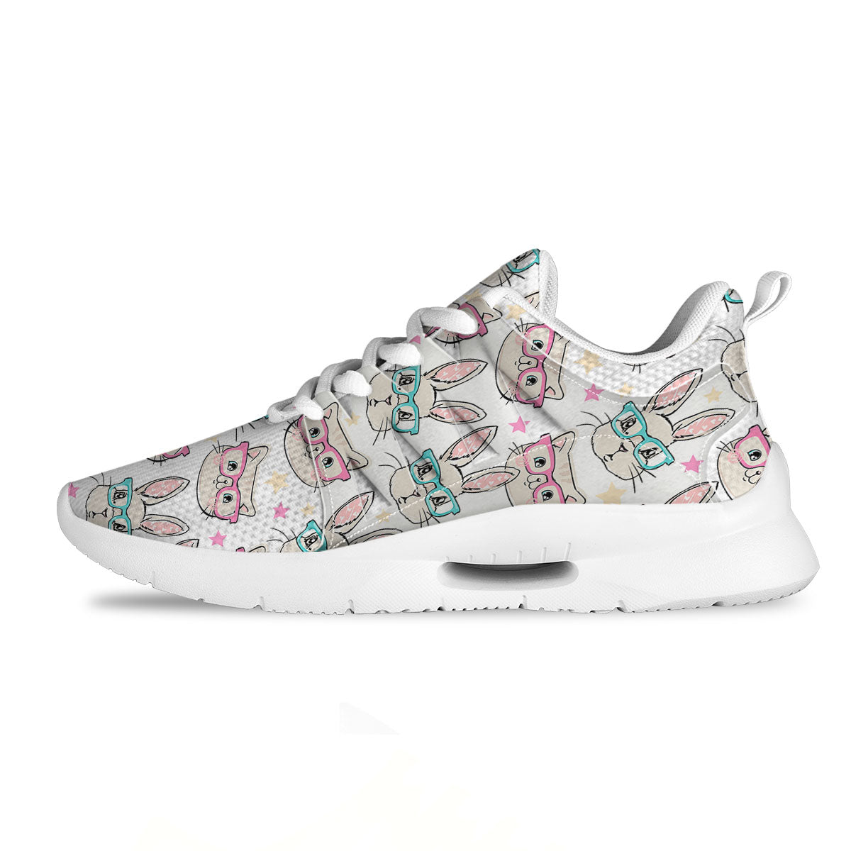 Cat And Rabbit Print Pattern Tennis Shoes-grizzshop