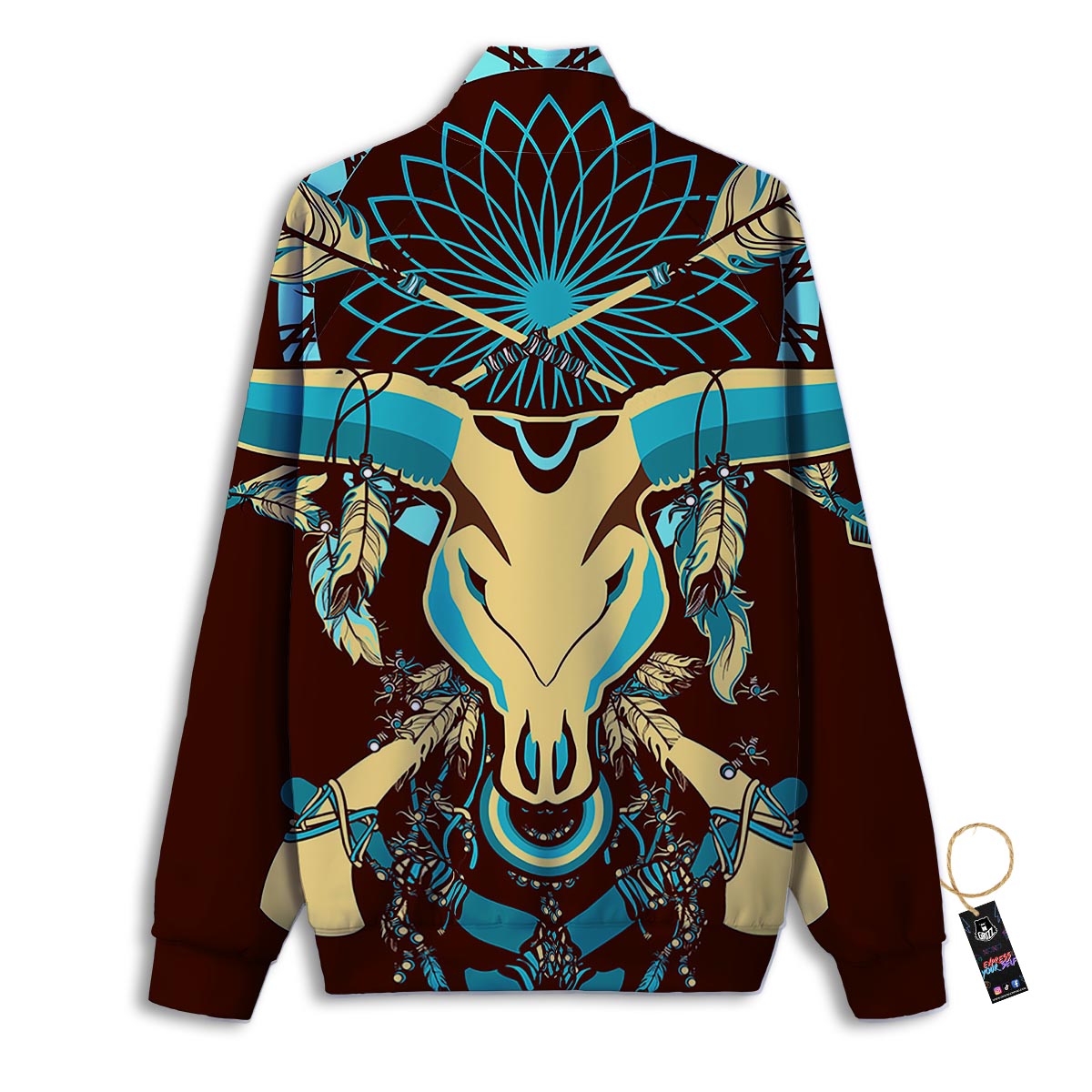 Cat And Rabbit Print Pattern Track Jacket-grizzshop