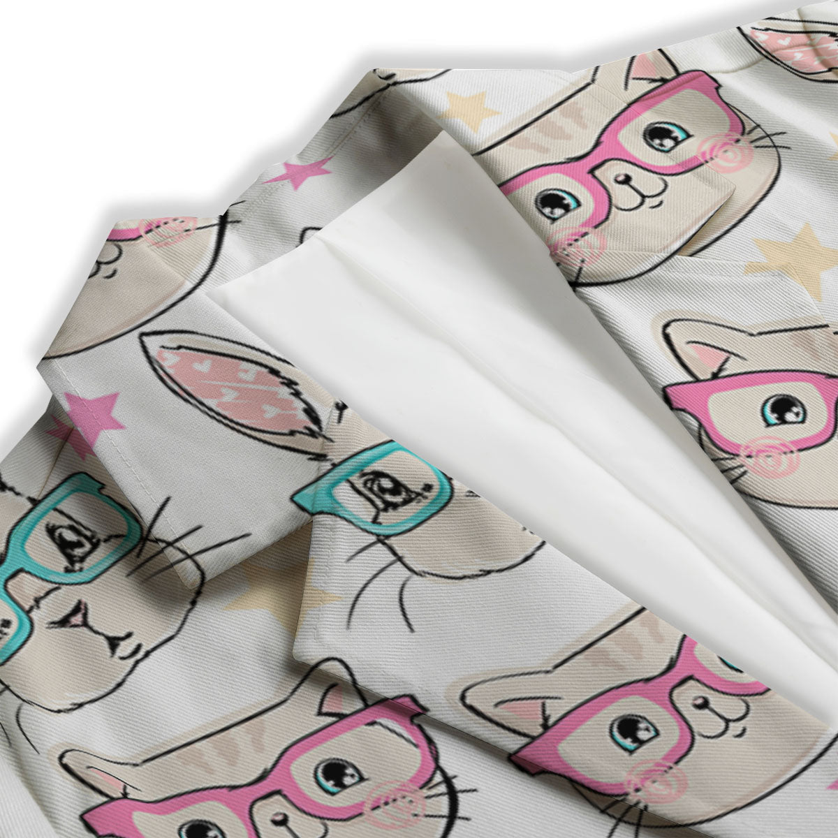 Cat And Rabbit Print Pattern Women's Blazer-grizzshop