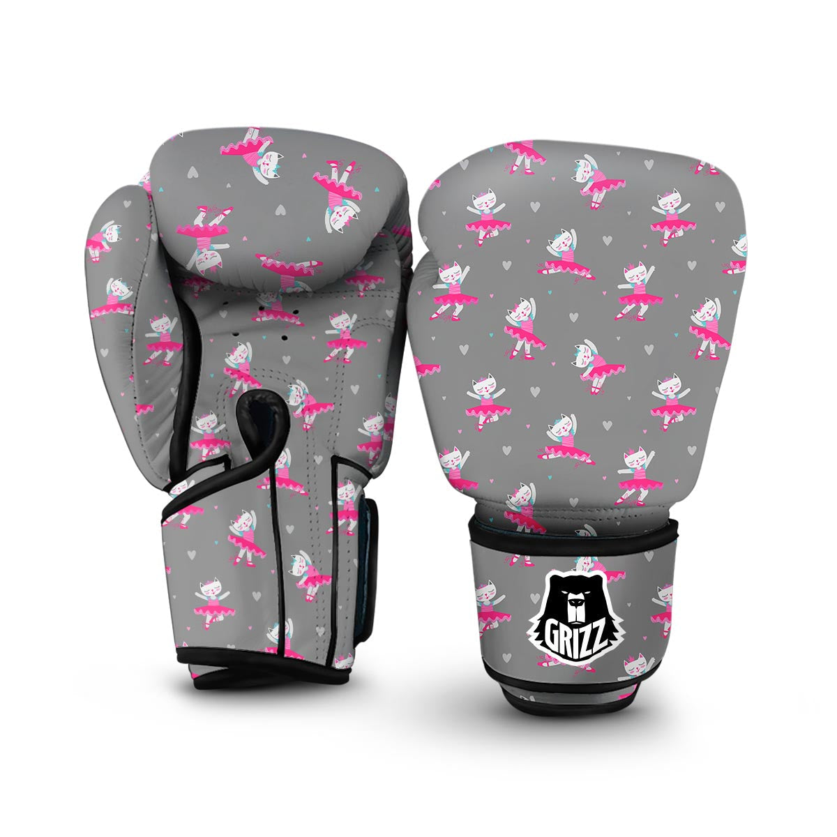 Cat Ballet Pattern Print Boxing Gloves-grizzshop