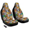 Cat Gangsta Colorful Print Pattern Car Seat Covers-grizzshop