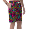 Cat Hippie Psychedelic Men's Shorts-grizzshop