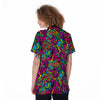 Cat Hippie Psychedelic Women's Golf Shirts-grizzshop