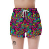 Cat Hippie Psychedelic Women's Shorts-grizzshop