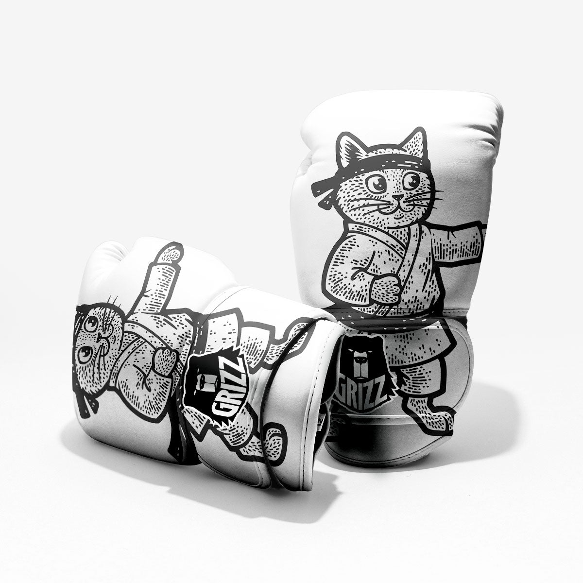 Cat Karate Print Pro Boxing Glove