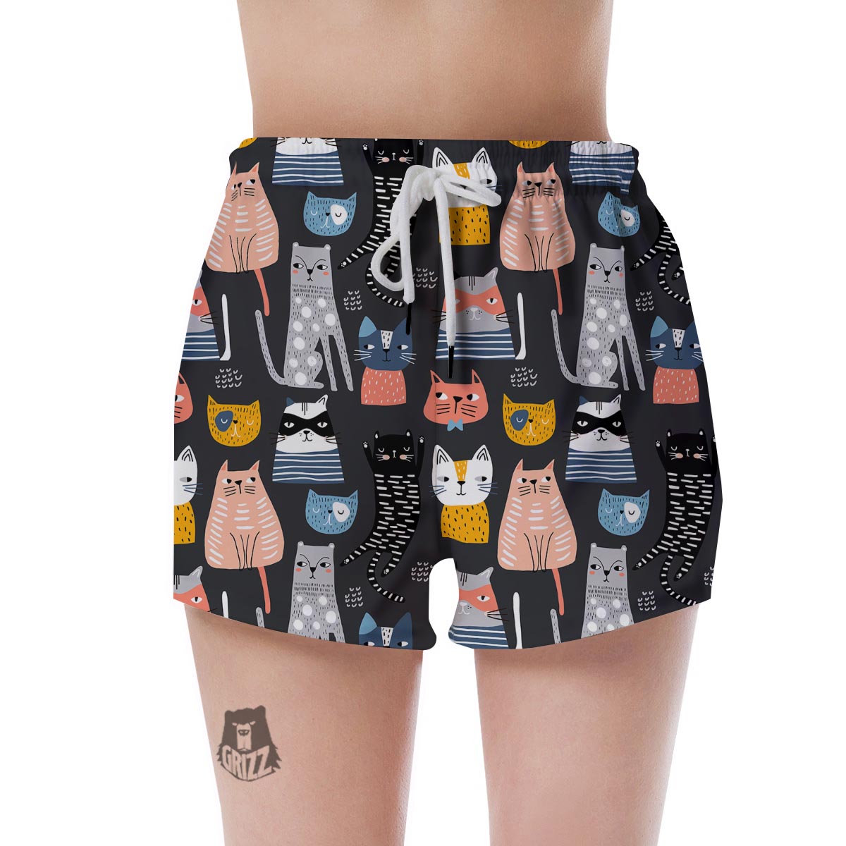 Cat Style Print Women's Shorts-grizzshop