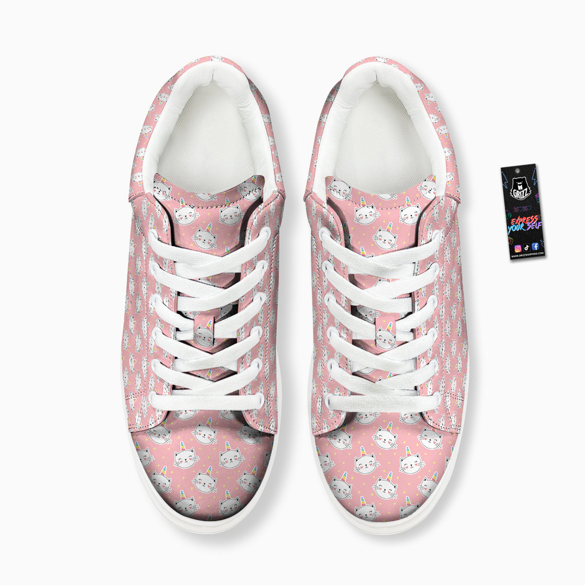 Cat Unicorn Cute Print Pattern Platform Shoes-grizzshop