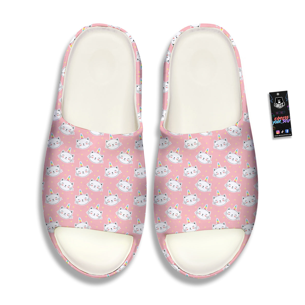 Cat Unicorn Cute Print Pattern Sandals-grizzshop