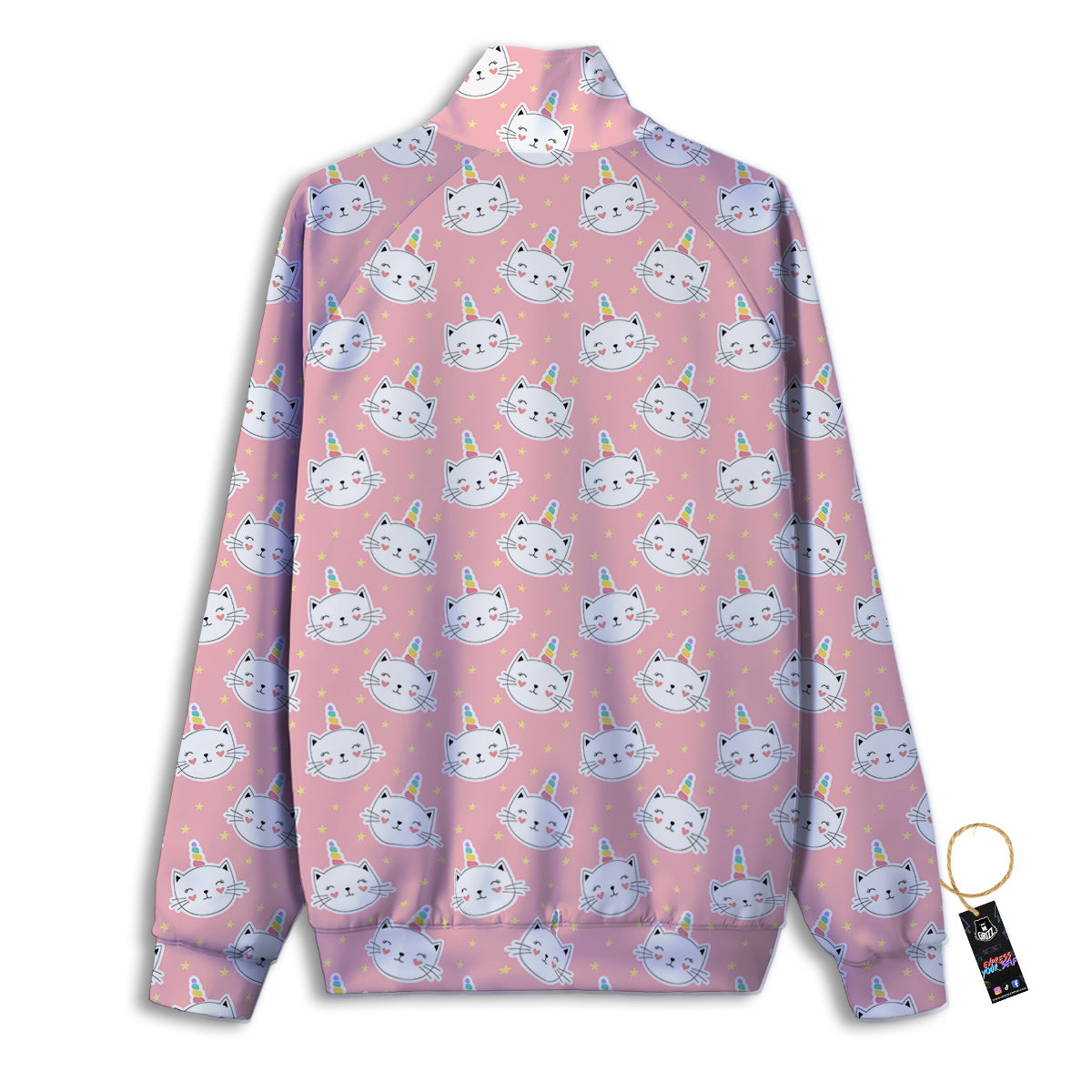 Cat Unicorn Cute Print Pattern Track Jacket-grizzshop