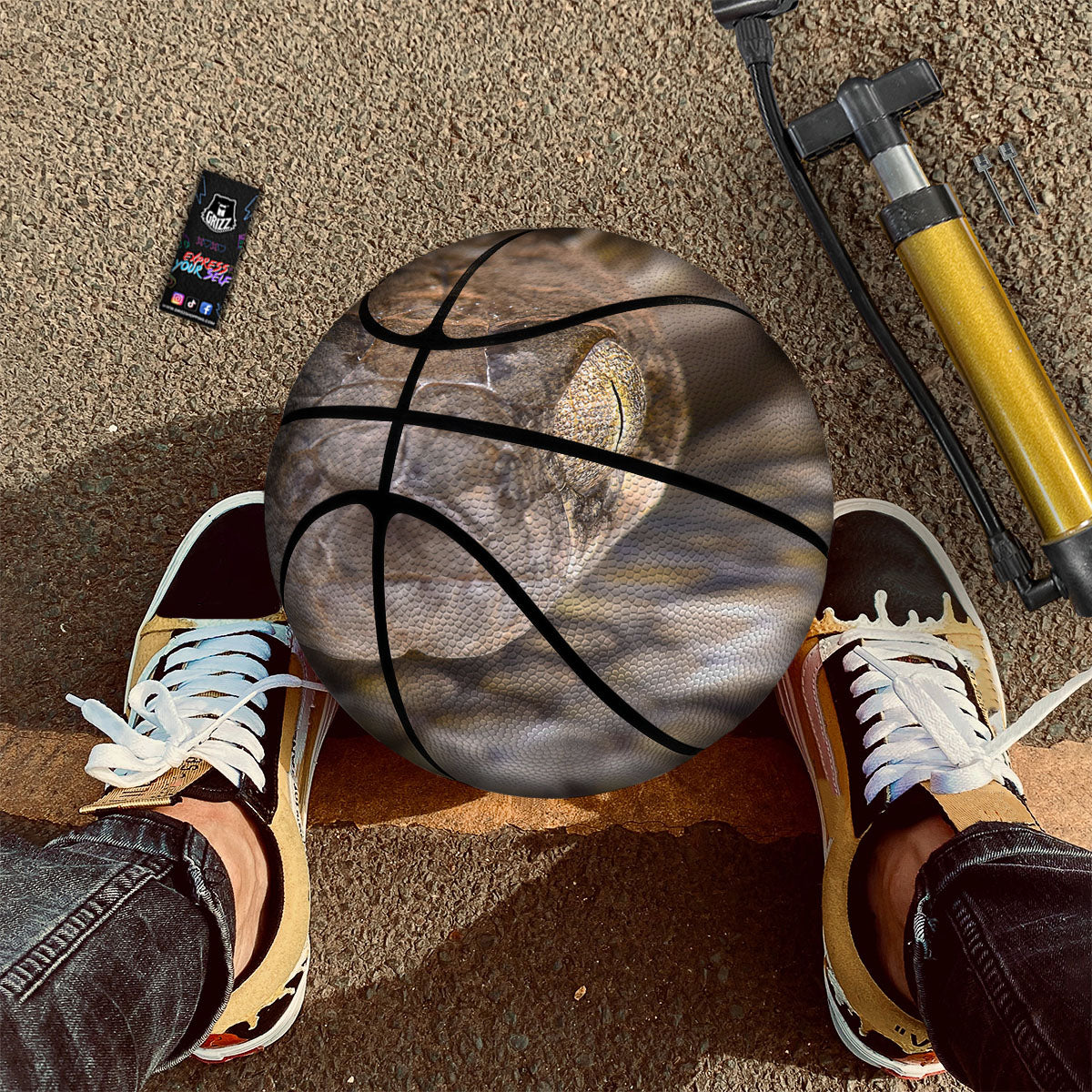 Cat Eyed Snake Malagasy Print Basketball