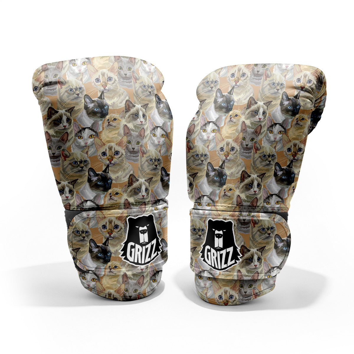 Cats Portrait Print Pattern Sparring Gloves-grizzshop