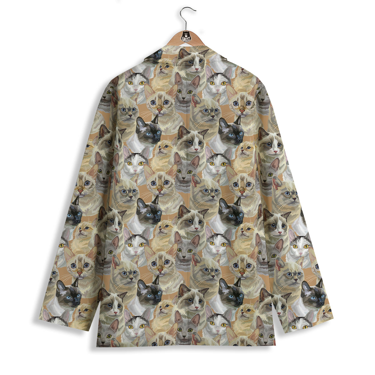 Cats Portrait Print Pattern Women's Blazer-grizzshop