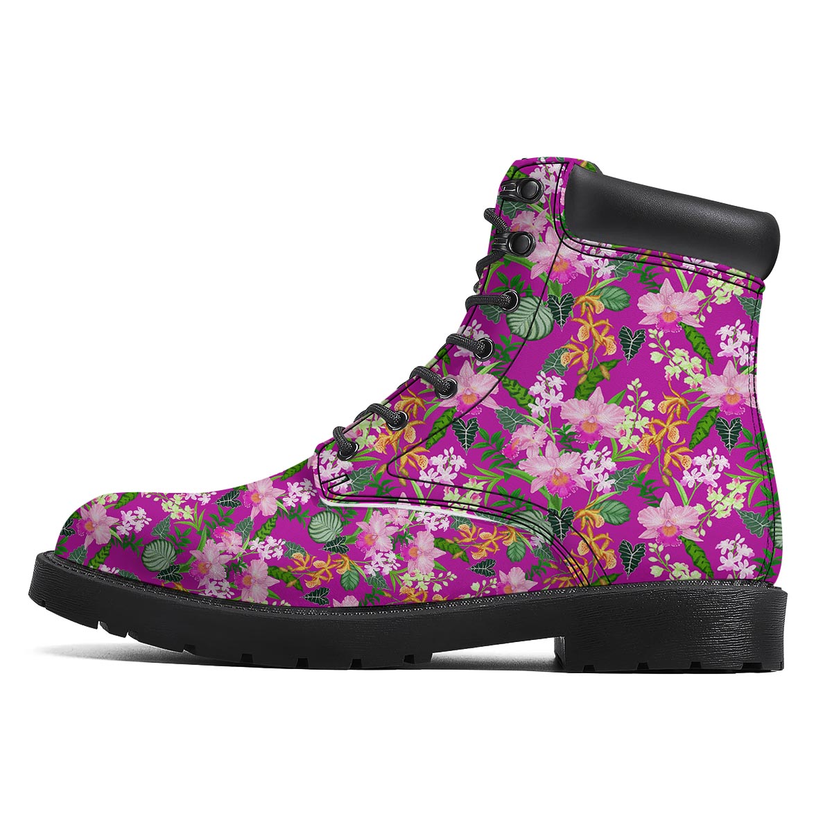 Cattleya Tropical Print Pattern Boots-grizzshop