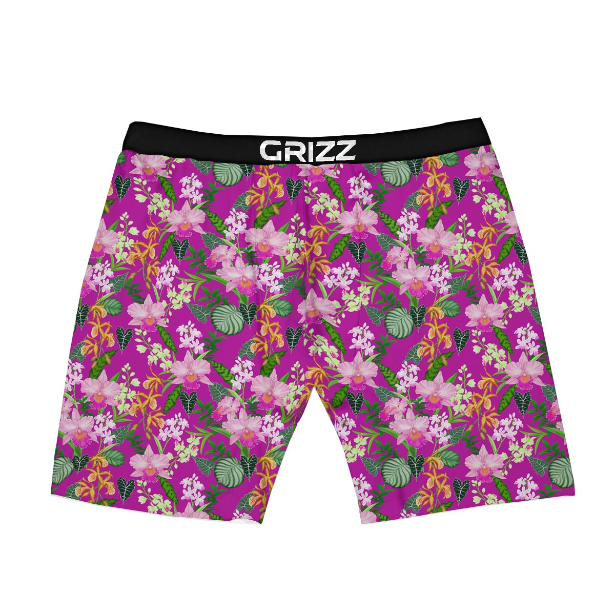 Cattleya Tropical Print Pattern Boxer Briefs-grizzshop