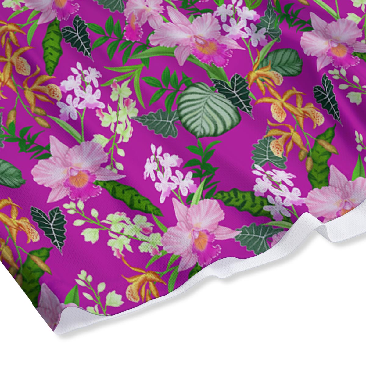 Cattleya Tropical Print Pattern Mesh Shorts