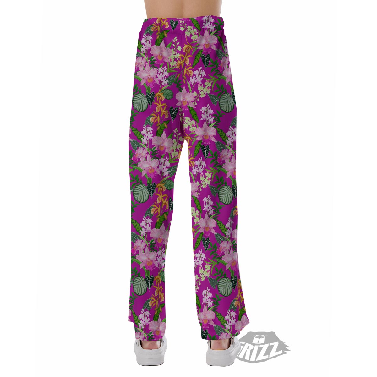 Cattleya Tropical Print Pattern Pajama Pants-grizzshop