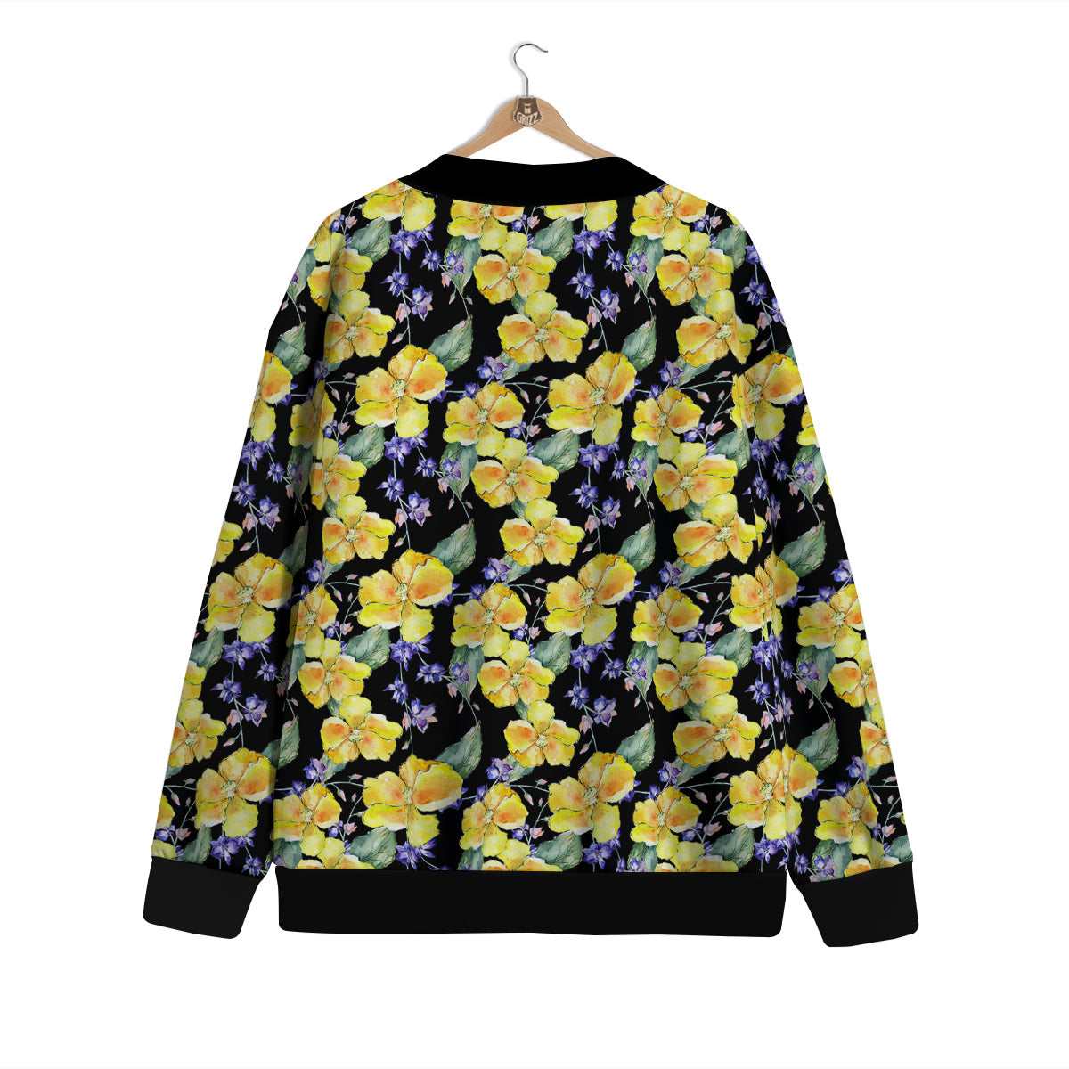 Cattleya Watercolor Print Pattern Cardigan-grizzshop