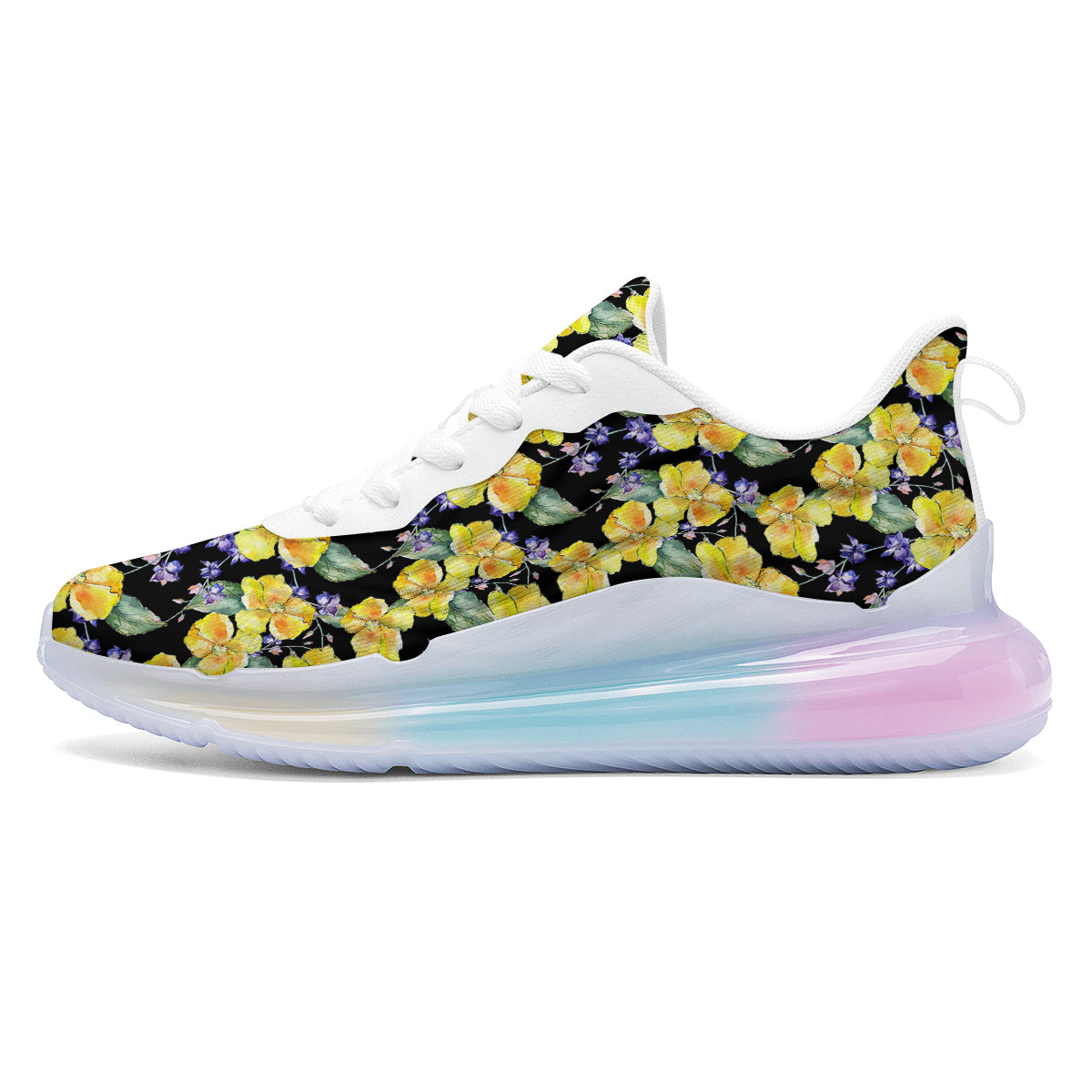 Cattleya Watercolor Print Pattern Running Sneakers-grizzshop