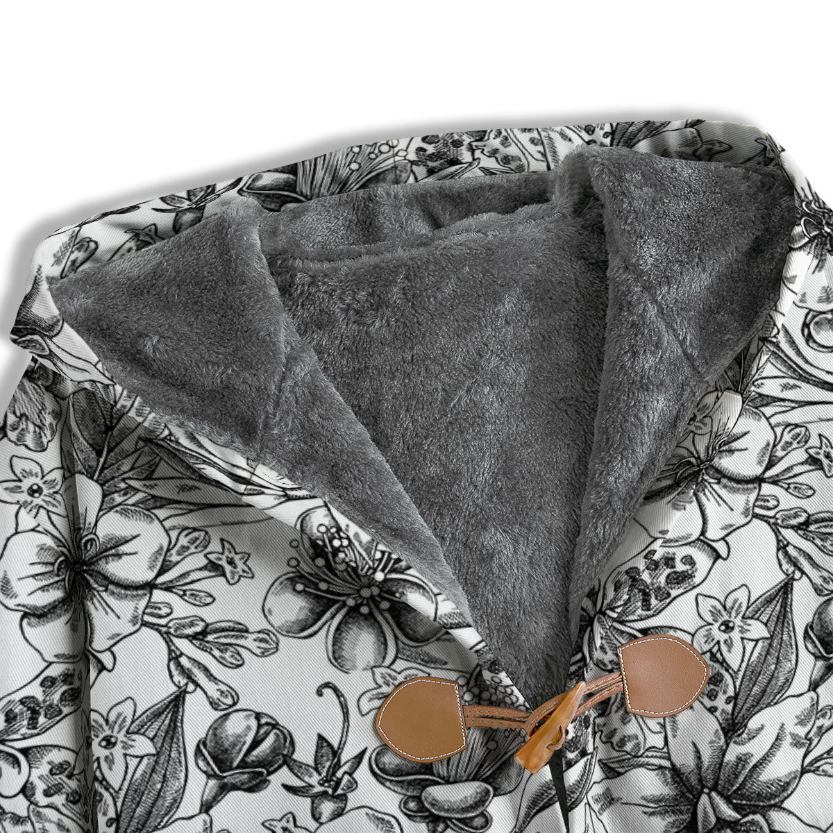 Cattleya White And Black Print Pattern Men's Windbreaker Jacket-grizzshop