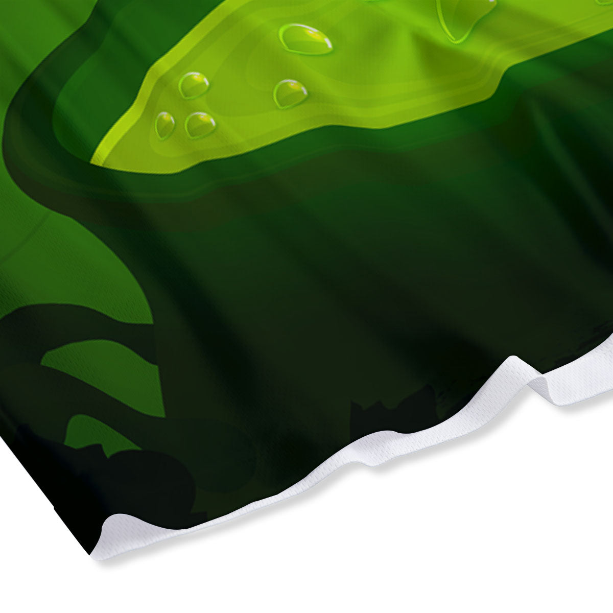 Cauldron And Witch Halloween Print Mesh Shorts