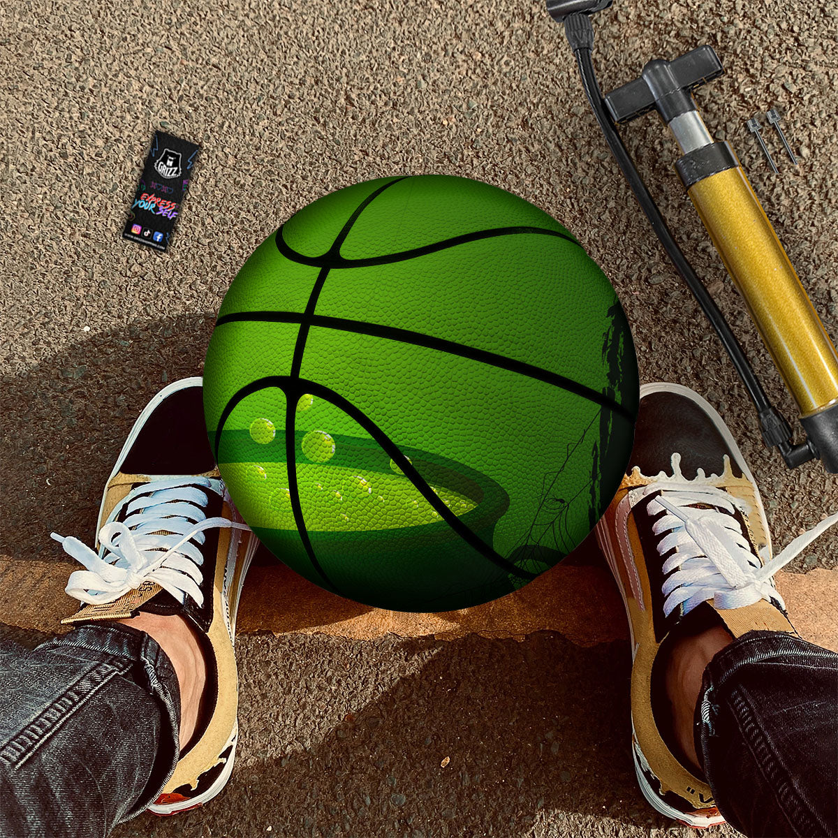 Cauldron And Witch Halloween Print Basketball